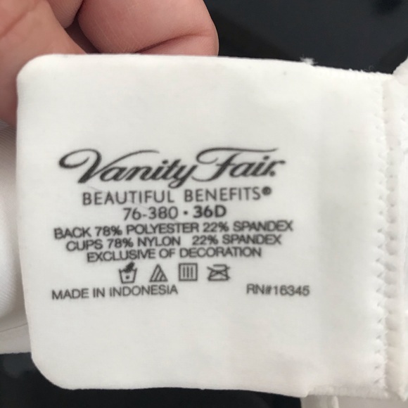 Vanity Fair 36D White NWOT Bra - Picture 7 of 10